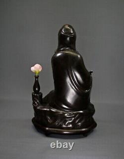 Large Antique Chinese Bronze Guanyin Goddess Of Mercy