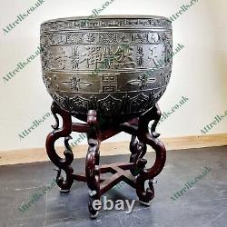 Large Antique Chinese Bronze Temple Cauldron