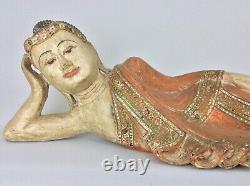 Large Antique Chinese Buddha Statue Figure Hand Carved Wood Spiritual Sculpture