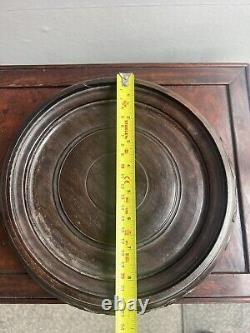 Large Antique Chinese Carved Hardwood Wooden Vase Display Stand Base