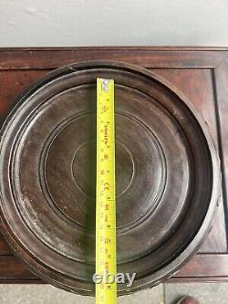 Large Antique Chinese Carved Hardwood Wooden Vase Display Stand Base