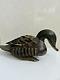 Large Antique Chinese Carved Wooden Wood Polychrome Gilt Duck Sculpture