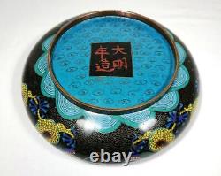 Large Antique Chinese Cloisonne Bowl c1900