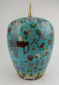 Large Antique Chinese Cloisonne Ginger Jar early 19th century