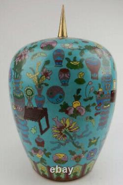 Large Antique Chinese Cloisonne Ginger Jar early 19th century