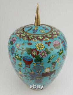 Large Antique Chinese Cloisonne Ginger Jar early 19th century