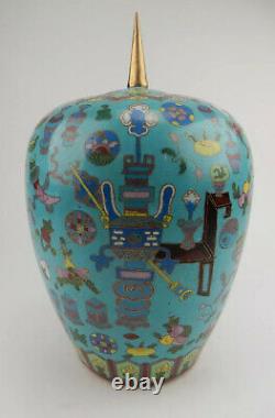 Large Antique Chinese Cloisonne Ginger Jar early 19th century