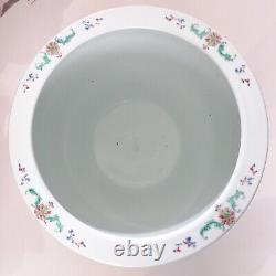 Large Antique Chinese Famille Rose Jingdezhen Ceramic Porcelain Fish Bowl
