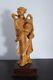 Large Antique Chinese Fine Carved Hardwood Female Figure On Stand, 20th Century
