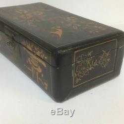 Large Antique Chinese Lacquered Like Valuables Box