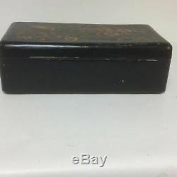Large Antique Chinese Lacquered Like Valuables Box