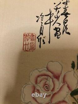 Large Antique Chinese Paintings of Birds and Flowers