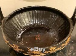 Large Antique Chinese Peranakan Straits Gilt Hand Painted Wedding Basket