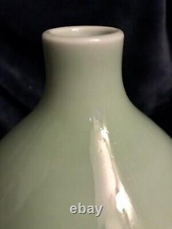 Large Antique Chinese Porcelain Monochrome Celadon Glaze Double Gourd Vase 14