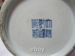 Large Antique Chinese Porcelain Vase Qianlong Mark