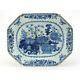 Large Antique Chinese Qianlong Blue And White Porcelain Meat Platter Circa 1770