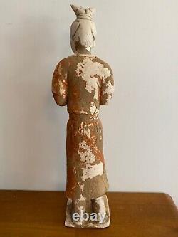 Large Antique Chinese Tang Dynasty Pottery / Terracotta Figure