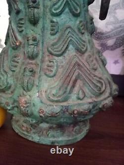 Large Antique Chinese Vase Brass/Bronze Heavy