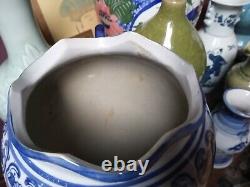Large Antique Chinese blue and white vase large