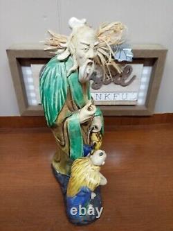 Large Antique Chinese ceramic figurine Mud Men Shi Wan 1890-1919