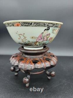 Large Antique Chinese famille rose bowl Republic period early 20th century #2