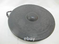 Large Antique Etched BRONZE Chinese Gong