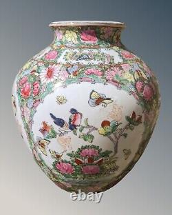 Large Antique Famille Rose Vase
