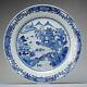 Large Antique Qianlong 18th C Chinese Porcelain Blue White Plate/charger China