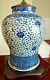 Large Antique Qianlong Period Blue And White Lamp China Circa 1735 To 1796
