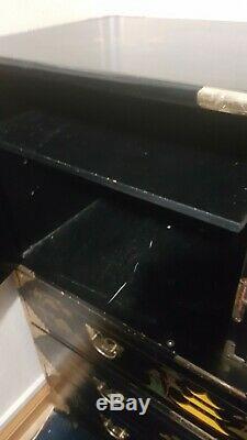 Large Black Laquered Chinese Cabinet