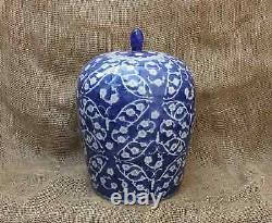 Large Blue White Ginger Jar Oriental Chinese Japanese Vase Prunus Antique