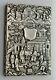 Large Chinese Export Solid Silver Figural Card Case 10 Figures. Wang Hing C1900