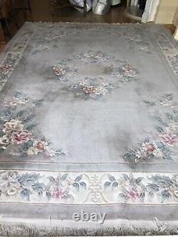 Large Chinese 100% Wool Floral Rug 278cmx372cm (9ftx12ft)