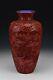 Large Chinese Cinnabar Lacquer Vase With Scenic Views Republic Period