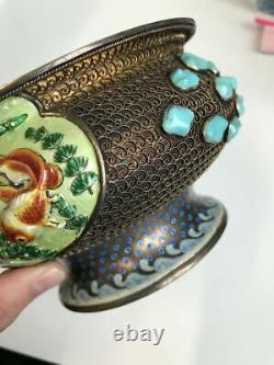 Large Chinese Enameled Gilt Silver PRC Box
