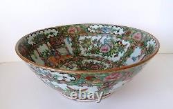 Large Chinese Export Famille Rose Bowl 11 Inches