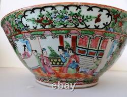 Large Chinese Export Famille Rose Bowl 11 Inches