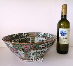 Large Chinese Export Famille Rose Bowl 11 Inches