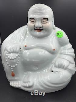 Large Chinese Famille Rose Porcelain Sitting Laughing Buddha Zhu Maoji