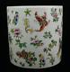Large Chinese Hand-painted Brush Pot Six Character Mark