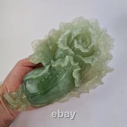 Large Chinese Jade / Jadeite Carved Figure Cabage 22cm Long