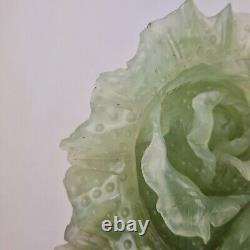 Large Chinese Jade / Jadeite Carved Figure Cabage 22cm Long