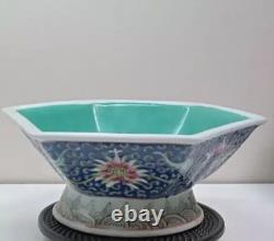 Large Chinese Porcelain Bowl Antique 19 C Famillie Rose