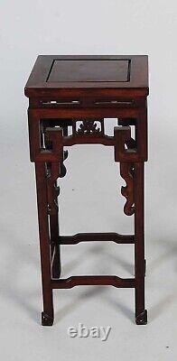 Large Chinese Qing Hongmu Wood Tall Urn Pot Vase Stand