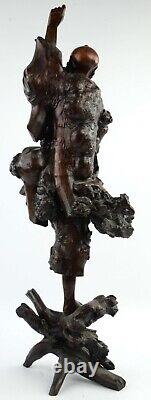 Large Chinese Root Carving Of Deity (73cm Tall)