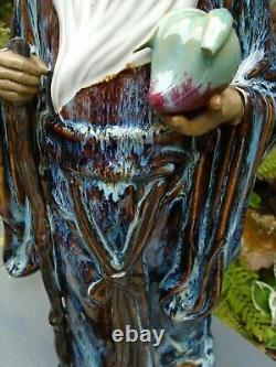 Large Chinese porcelain statue with beautiful glaze nice colours