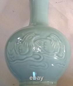 Large Chinese vase celadon glazed