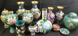 Large Collection Of Vintage Chinese Cloisonne