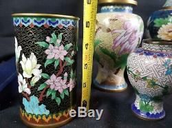 Large Collection Of Vintage Chinese Cloisonne