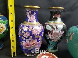 Large Collection Of Vintage Chinese Cloisonne